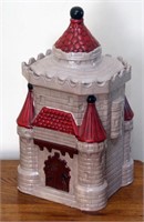ceramic castle cookie jar (few chips)
