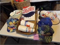 Pepsi book Glass,7 Hats,serving trays - plates