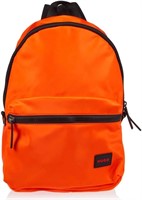 Hugo Orange Square Logo Nylon Backpack