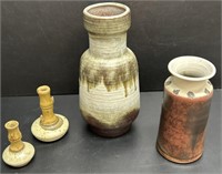 Stoneware Pottery Vase Lot incl West Germany