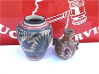 (2) Pair of Mexican Pottery Vases