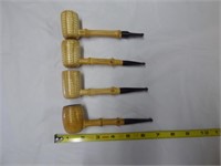 Four corn cob pipes