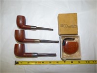 Three English pipes and a Rolex pipe