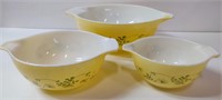 3 Pyrex Shannindoa Bowls