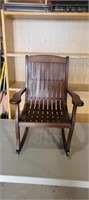 VINTAGE SOLID WOOD CHILDREN'S ROCKING CHAIR