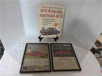 1950'S FRAMED ADVERTS