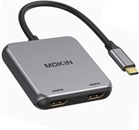 USB C to Dual HDMI Adapter, HDMI Display 4K