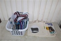 Laundry Basket, Hangers, Shopping Bags