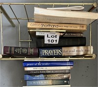 Magazine Rack and Books