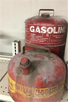 (2) metal gas cans