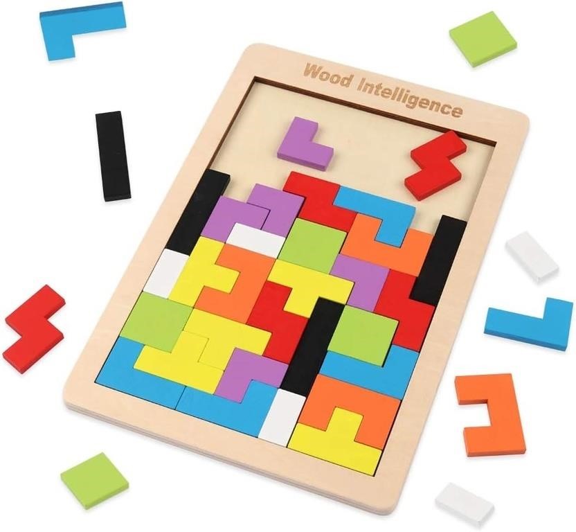 Wooden Puzzle Brain Teasers Toy Tangram Jigsaw