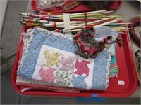 Knitting Needles, Mini Quilt Tapestries ++