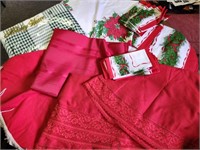 Christmas Table cloths, one new,