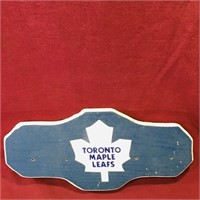 Painted Toronto Maple Leafs Wooden Wall Mount