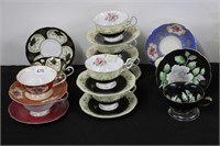 LOT OF 10 ASSORATED TEA CUPS AND SAUCERS