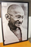 Mahatma Gandhi Framed Under Glass Poster