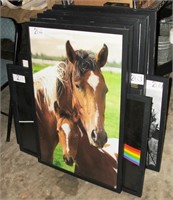 Horse with Colt Framed Under Glass Poster