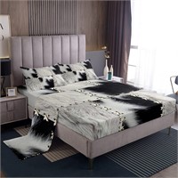 Cowhide Print 4Pcs Bed Set Full Size