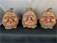 3 Boxes of 3=9pcs  Resin Funky Pumpkin Holiday