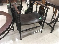 antique curved detailed side chair