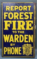 PORCELAIN NJ FOREST FIRE SIGN