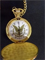 US Theme Pocket Watch-gold in tone
