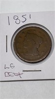 1851 Large Cent
