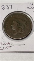 1837 Large Cent