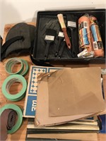 Painting supplies -tape, sand paper, rollers