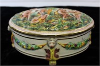 Vintage Capodimonte Italy Porcelain Lidded Box