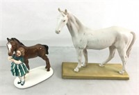 Vtg. Katzhutte Hertwig & Royal Dux Horse Figurines