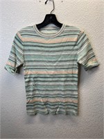 Vintage Femme Striped Cuff Sleeve Shirt