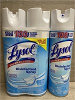 (3) Lysol Disinfectant Spray 19oz Each