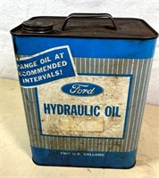 1970s vintage FORD hyd Oil can- 2 gal.