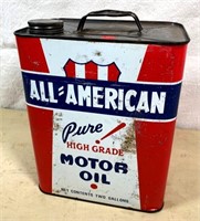 1970s All American Oil can - two gal.