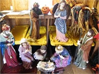 Large 9 Pc. Nativity Set/ Christmas Decorations/