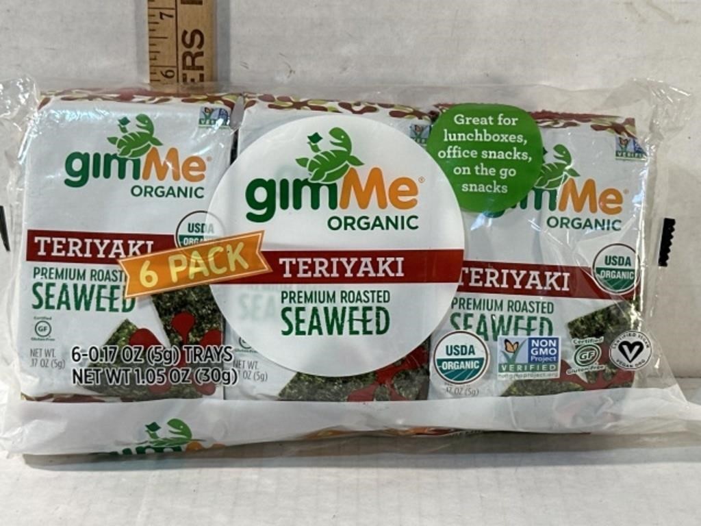 GimMe organic teriyaki premium roasted seaweed