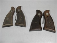 Two Pairs Smith & Wesson Wood Pistol Grips