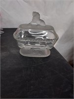 Antique gillinder &son frosted compote