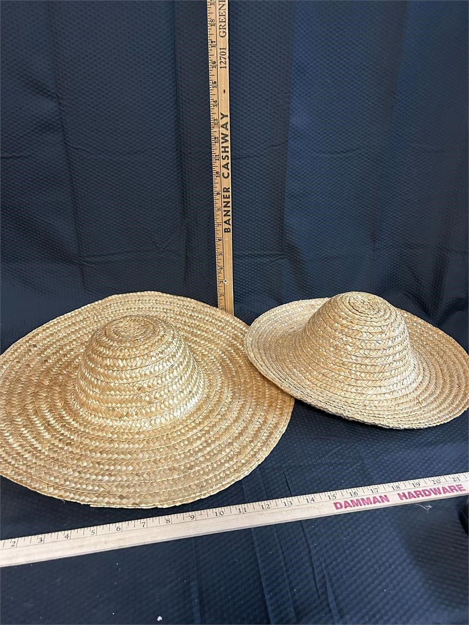 2 Wicker Hats