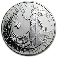 2008 1 oz British Silver Britannia Coin