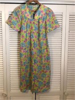 VINTAGE EMILY STACY FLORAL HOUSECOAT SMALL