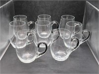 SET OF 8 CZECH "EXQUISITE" CRYSTAL COFFEE MUGS