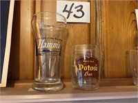 VINTAGE HAMMS & POTOSI BEER GLASSES
