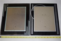 (2) Vtg 10 x 12 Art Deco Glass Picture Frames