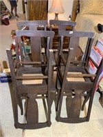 6 Antique Oak Side Chairs