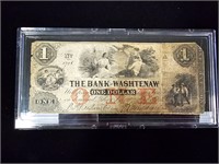 1854 The Bank of Washtenaw $1