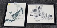 2 Norman Rockwell Framed Prints