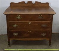 Antique Solid Wood 4-Drawer Dresser 42"w 39"t