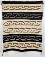 Navajo Indian Crystal Saddle Blanket Rug